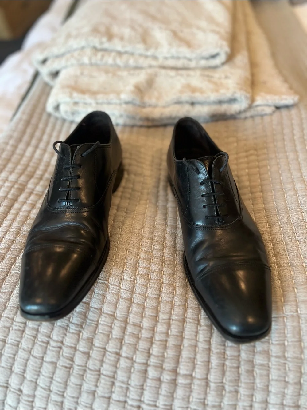 To Boot New York Black Men's Cap Toe Oxford Dress Shoes Size 9